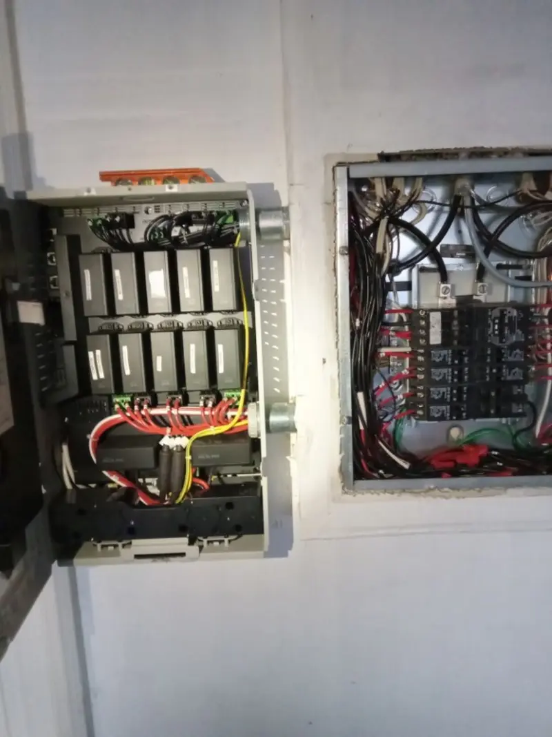 Electrical panel upgrade completed for Security Camera Wiring in Durham